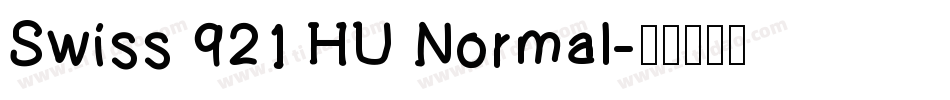 Swiss 921 HU Normal字体转换